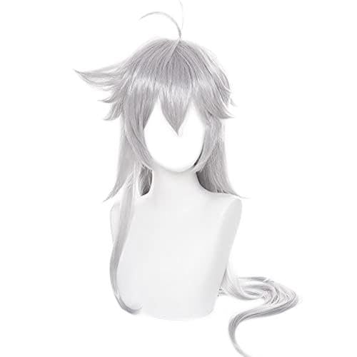 SEIZIS Wig Anime Cosplay Cosplay Perücke for Spiel Genshin Impact Long Straight mit Hörnern Kunsthaarperücken mit kostenloser Perückenkappe von HOWGARI