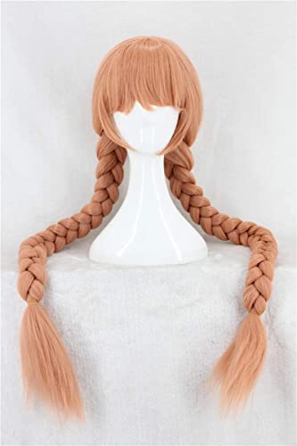 SEIZIS Wig Anime Cosplay Magical Girl Raising Project Top Speed ​​Murota Tsubame Cosplay Perücke Orange Pink Twist Braid Kunsthaarperücken + Perückenkappe von HOWGARI