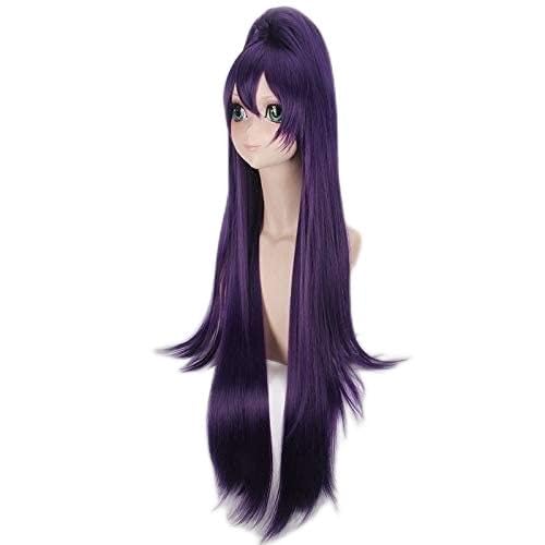 SEIZIS Wig Anime Cosplay Perücke for Anime Perücken Cosplay Christmas Date A Live Night Sword God Shixiang Cos Perücke dunkellila langes Haar + Langer Pferdeschwanz von HOWGARI