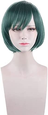 SEIZIS Wig Anime Cosplay Perücke for Modetrend for den täglichen Gebrauch Cosplay Perücke Yuki Kurikawa Nao Cos Halloween Bob Kurz Grün Damen Kurzhaar von HOWGARI