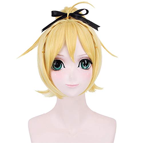 SEIZIS Wig Anime Cosplay Re: Leben in Einer Anderen Welt als Zero Felt Yellow Short Perücke Cosplay Kostüm Hitzebeständiges Haar Frauen Perücken (Keine Kopfbedeckung) von HOWGARI