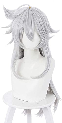SEIZIS Wig Anime Cosplay Silbergraue Genshin Impact Razor Cosplay Perücke for Männer Frauen Halloween Weihnachtskostüm von HOWGARI
