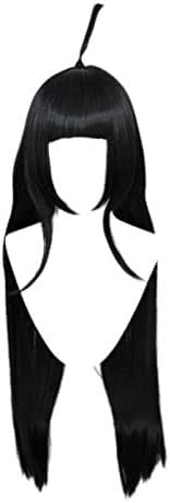 SEIZIS Wig Anime Cosplay holprige Welt Anime Kylie Cos Perücke schwarz lang gerade stumpfes Haar Cosplay Perücke Anime Charakter Perücke Großhandel Schwarz 100CM von HOWGARI