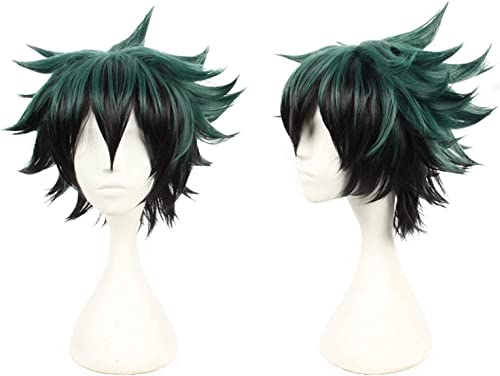 Uearlid Wig Anime Cosplay 2019 Anime Puffy Short Cosplay Perücke No Hero Academia/Academy Cosplay Hair Izuku Midoriya Deku Perücken for Männer von HOWGARI