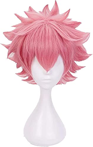Uearlid Wig Anime Cosplay Anime Boku no Hero Academia Ashido Mina Perücke Cosplay Kostüm Männer Frauen Kurze Kunsthaar Party Rollenspiel Perücken von HOWGARI