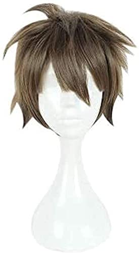 Uearlid Wig Anime Cosplay Anime Cosplay Perücke DAS TUE ICH L.ish7. Braun Kurze haarperücke Comic- Con Weihnachten Karneval Halloween Party tägliche Leben männer und Frauen Mode perücke von HOWGARI