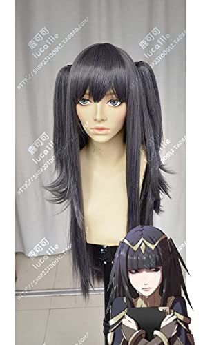 Uearlid Wig Anime Cosplay Anime Fire Emblem Awakening Tharja Zwei Pferdeschwänze Perücke Cosplay Kostüm Frauen Lange Synthetische Haar von HOWGARI