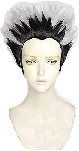 Uearlid Wig Anime Cosplay Anime Haikyuu !! Kotaru bokuto Cosplay Kurze perücke Haikyu hitzebeständige Faser Haare + perücke Cap Anime Party Rollenspiel for Männer Erwachsene von HOWGARI