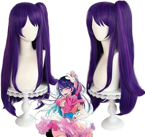 Uearlid Wig Anime Cosplay Anime Oshi No Ko Hoshino Ai Cosplay Perücke 80 cm Lange Frauen Hitzebeständige Synthetische Haar Perücken Party + perücke Kappe von HOWGARI