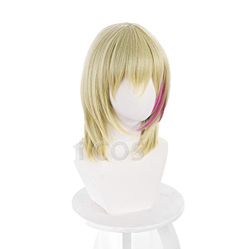 Uearlid Wig Anime Cosplay Anime. Ich wundere Eierpriorität RIKA Kawai Cosplay Perücke Kurzes Haar Hitzebeständige Faserhaarperücke Mütze Party Rollenspiel Mädchen Frauen von HOWGARI