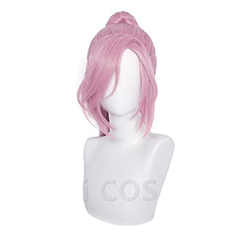 Uearlid Wig Anime Cosplay Anime. Sk8. Cherry Blossom Cosplay Perücke Lange gerade Pigtail Rosa Pferdeschwanz Hitzebeständig Die Unendlichkeit Sk. Acht niedliche 100cm Frauen von HOWGARI