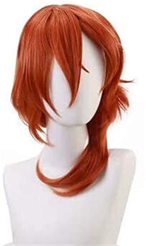 Uearlid Wig Anime Cosplay Bungo Streune Hunde Nakahara Chuuya Cosplay Perücke Anime Comic- Con Christmas Carnival Halloween Party Alltag Life Mode Perücke Flüge von HOWGARI