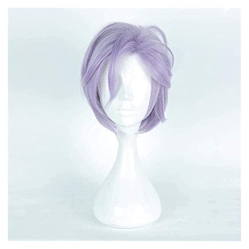 Uearlid Wig Anime Cosplay Cosplay Perücke Lila Kurzhaar Männer Damen Dame Volle Perücken Cosplay Party Anime ita Perücke LCNING von HOWGARI
