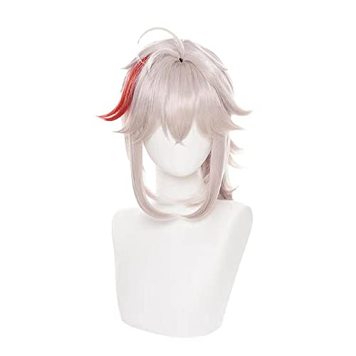 Uearlid Wig Anime Cosplay Genshin Wirkung Kazuha Cosplay 36cmshort Perücke Cosplay Kostüm Hitzebeständige Synthetische Haar Männer Frauen Karneval Party Rollenspiel Perücke von HOWGARI