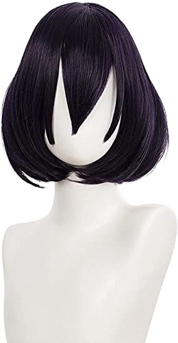 Uearlid Wig Anime Cosplay Midari Ikishima Cosplay Perücke kurz schwarz lila Perücke Frauen Kunsthaar + Perückenkappe Halloween Weihnachten Kostümzubehör von HOWGARI