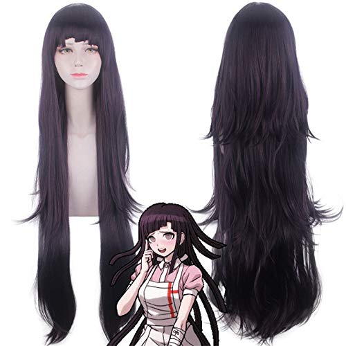 WHBHD Anime Coer Wig. Anime Dangan Ronpa Tsumiki Mikan Lila Lang Perücke Cosplay Kostüm Danganronpa Hitzebeständige synthetische Haare Frauen Cosplay Perücken PL-742 von HOWGARI