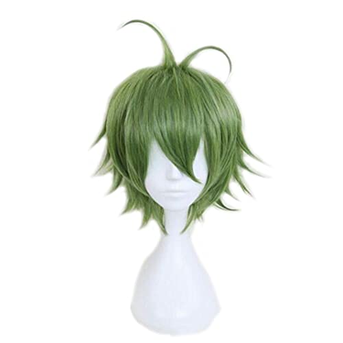 WHBHD Anime Coer Wig. Anime Danganronpa V3: Harmonie Töten von Harmonie Rantaro Amami Cosplay Perücke Grün Kurze Hitzebeständige Synthesehaar Halloween Weihnachten Wi von HOWGARI