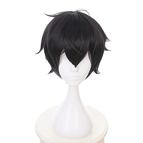 WHBHD Anime Coer Wig. Anime Persona 5 Ren Amamiya Cosplay Perücken for Peluca Erwachsene Männer Junge Porter Joker Kostüm Perücke for Halloween Party von HOWGARI