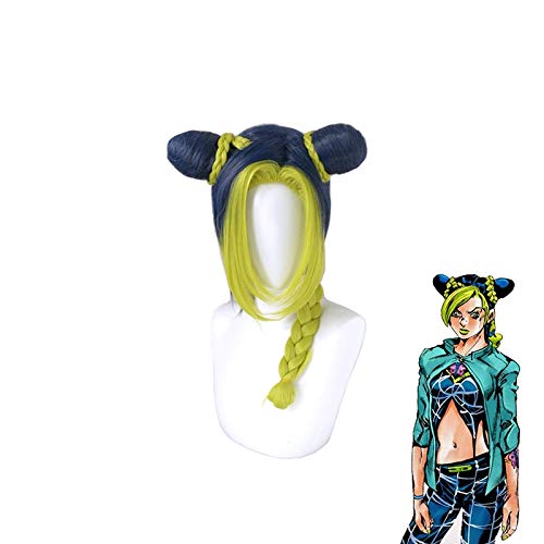 WHBHD Anime Coer Wig. Anime.JoJo. Bizarres Abenteuer Jolyne Kujo Jolyne Cujoh Perücke Cosplay Kostüm Wärmebeständige synthetische Haarperücken + Perücke Kappe von HOWGARI