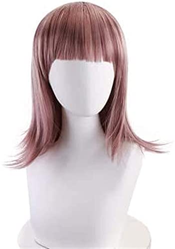 WHBHD Anime Coer Wig. Gute Qualität Anime Cosplay Perücke Danganronpa Nanami Chiaki Lila Rosa Kurzes Haar Comic-Con Christmas Carnival Halloween Party Altime Leben Männer und Frauen Mode Perücke von HOWGARI