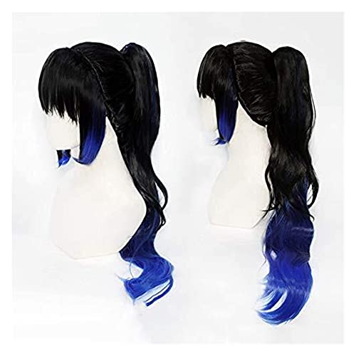 WHBHD Anime Coer Wig. Gute Qualität Anime Demon Slayer Kimetsu Nein Yaiba Cosplay Perücken Inosuke Hashibira Cosplay Perücke Synthetische Perücke Haarklinge Dämon Lange Frauen Haar von HOWGARI