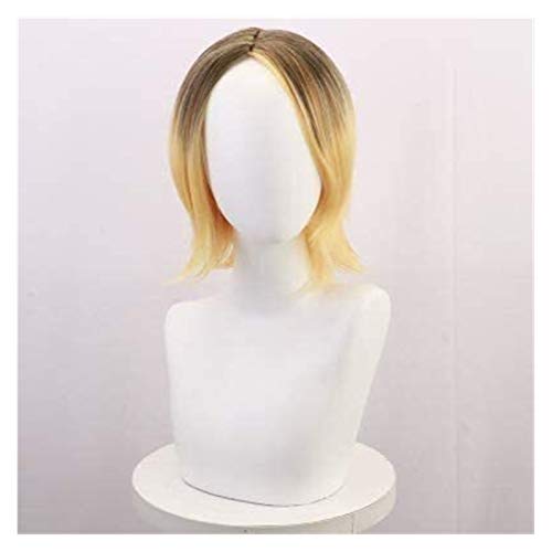 WHBHD Anime Coer Wig. Kenma Kozume Black Blonde Kurze Haare Perücke Anime Perücke Haikyuu! Cosplay Comic-Con-Halloween-Party- Karneval Männer und Frauen Anime- Fans Geschenk von HOWGARI