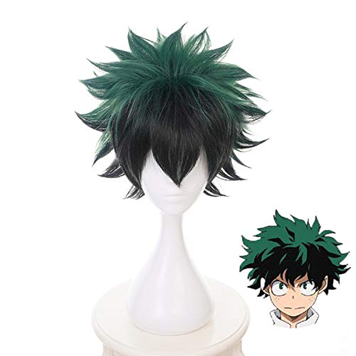 WHBHD Anime Coer Wig. Mein Held Akademie Izuku Midoriya Perücke Boku Kein Held Akademie/Akademie Cosplay Hair Izuku Midoriya Deku Perücke Cosplay Perücke MZ-1147 von HOWGARI