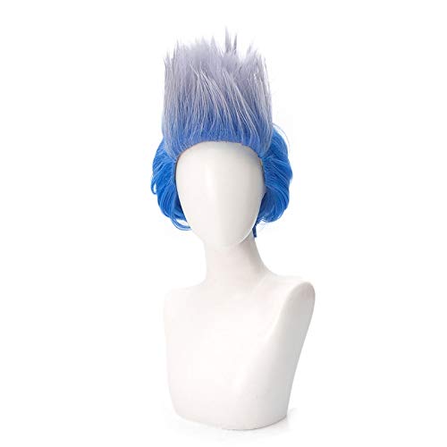 WHBHD Anime Coer Wig. Nachkommen 3 Hades Kurze Perücke Cosplay Kostüm Hitzebeständige synthetische Haare Männer Halloween Party Rollenspielperücken QY-7836 von HOWGARI