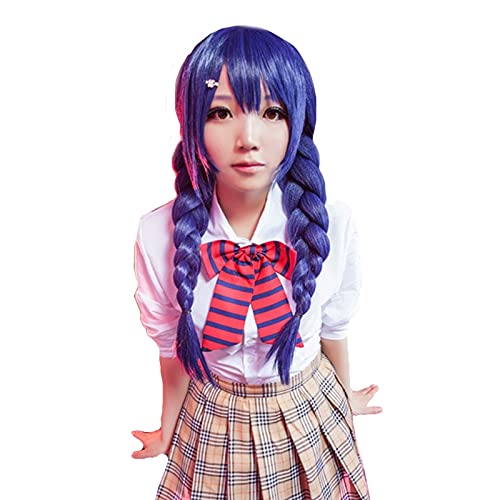 WHBHD Anime Coer Wig. Nahrungsmittelkriege Shokugeki Nein Soma Megumi Tadokoro Cosplay Perücke Megumi Tadokoro Blaue Rolle Spielen Haarperücke von HOWGARI