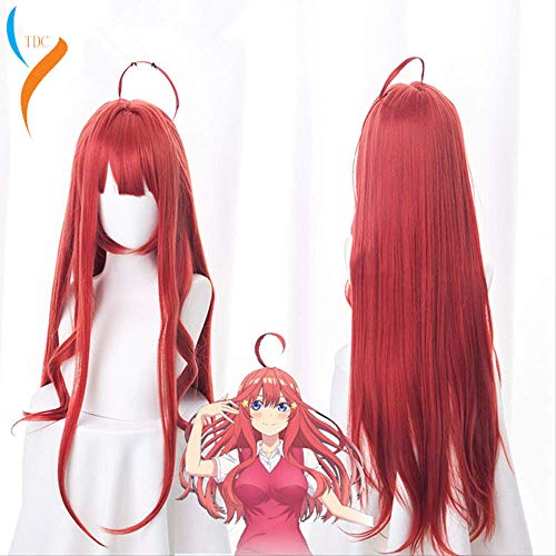 WHBHD Anime Coer Wig. Nakano Itsuki Cosplay Perücke Anime totoubun Nein Hanayome Die Quintessenz Quintuplets Frauen Rot Cosplay Perücke Nakano Itsuki von HOWGARI