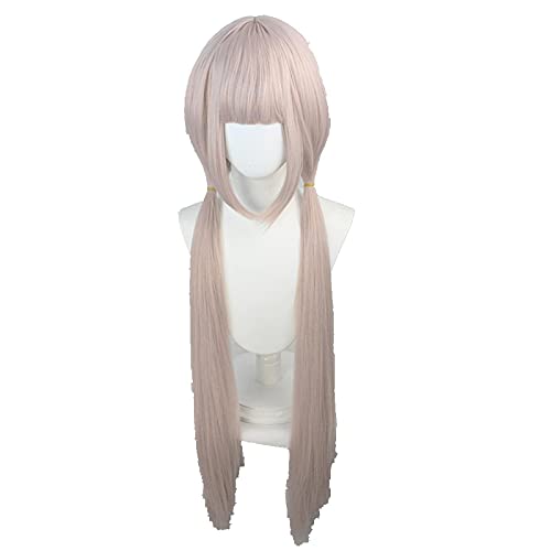 WHBHD Anime. Nekopara Cosplay Vanille Lange Pferdeschwanz Rosa Wig Wärtefest Synthetische Haar Anime Cosplay Perücke Halloween Party von HOWGARI