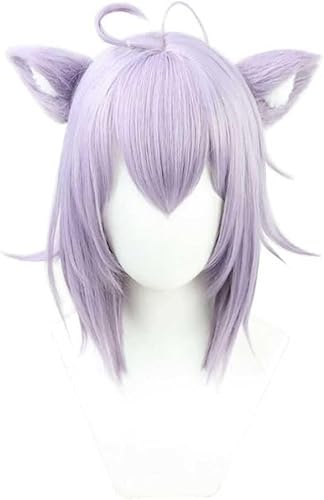 Wig Anime Cosplay Anime Hololive VTuber Okayu Nekomata Cosplay Perücke Mit Ohr Vtuber Hitzebeständige Synthetische Haar Hitzebeständige Synthetische Haar Rolle Spielen von HOWGARI