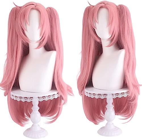 Wig Anime Cosplay Anime Perücke Nicole Demara Zenless Zone Zero Cosplay 80Cm Perücke Rosa Panjang Perücke Cosplay Anime Perücke Sintetis Tahan Panas Halloween von HOWGARI