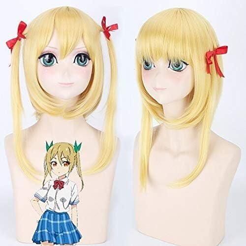 Wig Anime Cosplay Anime: Es ist nie ein Mädchen online? Segawa Akane Cosplay Perücke, synthetisches gelbes Haar for Halloween-Party-Perücken + Kappe Segawa Akane (Color : Segawa Akane 501) von HOWGARI