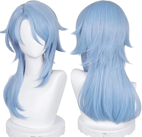 Wig Anime Cosplay Genshin Kaveh Cosplay Wigs Womens Short Braided Halloween Anime Wig + Wig Cap (Size : Ayato) von HOWGARI