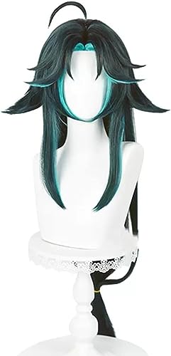 Wig Anime Cosplay Genshin Kaveh Cosplay Wigs Womens Short Braided Halloween Anime Wig + Wig Cap (Size : For Xiao Long) von HOWGARI