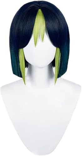 Wig Anime Cosplay Genshin Kaveh Cosplay Wigs Womens Short Braided Halloween Anime Wig + Wig Cap (Size : Tighnari) von HOWGARI