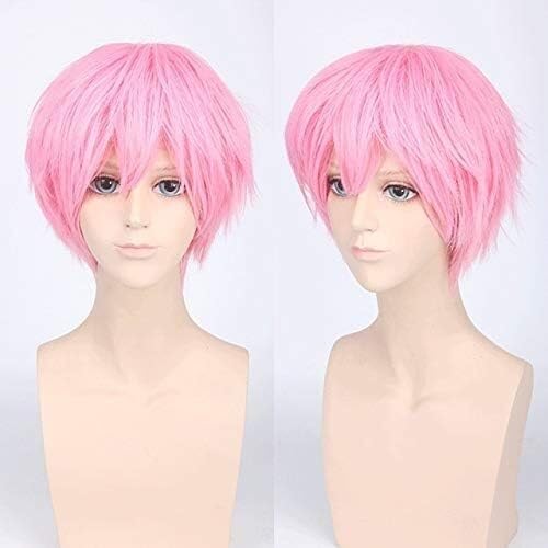 Wig Anime Cosplay Herren-Synthetik, kurz, flauschig, Rot, Silber, Grau, Hellgolden, Gelb, Grün, Rosa, Lila, Orange, Weiß, Universal-Cosplay-Perücke + Kappe Wig Anime Cosplay Herren-Synthetik, kurz, flauschig, Rot, Silber, Grau, Hellgolden, Gelb, Grün, Rosa, Lila, Orange, Weiß, Universal-Cosplay-Perücke + Kappe von HOWGARI