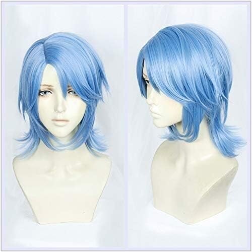 Wig Anime Cosplay Kingdom Hearts III Aqua Cosplay Perücke Halloween Rollenspiel grau-blaues Haar Halloween Cosplay Kostüm Perücke + Mütze von HOWGARI