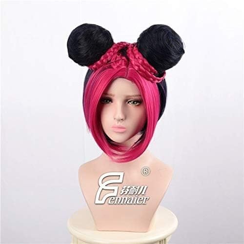 Wig Anime Cosplay Kurze Anime-Perücke von Jolyne Kujo + Perückenkappe wie auf dem Bild von HOWGARI