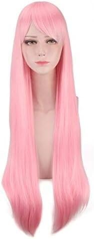 Wig Anime Cosplay Lange gerade Perücke Re:Zero Starting Life In Another World Cosplay-Perücke Ram & Rem Cosplay-Kostüm Play Sister Perücken + Mütze (Color : Pink wig) von HOWGARI