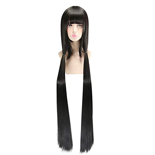 Wig Anime Cosplay Mioda Ibuki Perücke Cosplay Anime Perücke for Cosplay Perücke for Frauen Lang Schwarz mit gratis Perückenkappe von HOWGARI