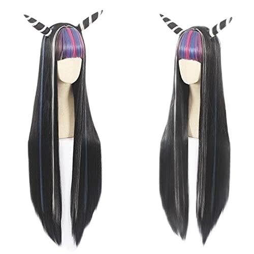 Wig Anime Cosplay Mioda Ibuki Perücke Cosplay Anime Perücke for Cosplay Perücke for Frauen Lang Schwarz mit gratis Perückenkappe von HOWGARI
