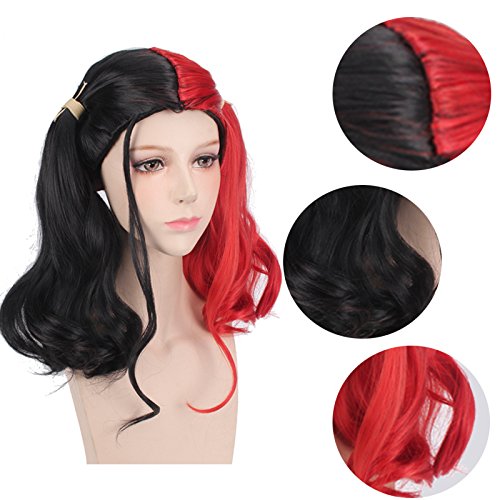 Wig Anime Cosplay Perücke for Fasching Nachtleben CluI Party Dress Up Perücke Cosplay Anime Perücke Universal Farbe Harajuku Anti-Curled Herren Kurzhaar Anti-Curled Stil Farbe: K049-15 Lake Blue (Col von HOWGARI