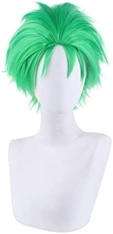 Wig Anime Cosplay Perücke for Nachtleben CluI Party Dress Up Perücke One Piece One Piece Roroya Zoro Sod Head Big Back Head Animation Cos Perücke von HOWGARI