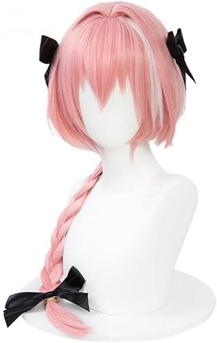 Wig Anime Cosplay Rider Astolfo Perücke, Fate Rider Astolfo Cosplay Perücke Kunsthaar Hitzebeständige Rollenspielhaare for Halloween-Party von HOWGARI