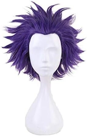 Wig Anime Cosplay Shinsou Hitoshi Shinso Lila Kurze Perücke Cosplay Kostüm Boku No Hero Academia Hitzebeständige Haar Männer Perücke + Perückenkappe von HOWGARI