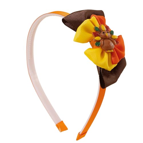 HOXIEYA Thanksgiving Schleife Stirnband Niedlich Truthahn Haarband für Mädchen Baby Thanksgiving Haarschmuck Party Geschenk Thanksgiving Haarband für Kinder Mädchen von HOXIEYA