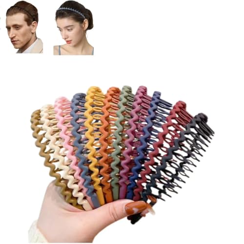 9‑teilige Z‑Zahn Haarband‑Set – Rutschfeste Plastik‑Haarreifen mit Kammzähnen in 9 Farben für Damen & Herren – U‑Form Shark‑Teeth Kopfbänder fürs Waschen & Styling 9‑teilige Z‑Zahn Haarband‑Set – Rutschfeste Plastik‑Haarreifen mit Kammzähnen in 9 Farben für Damen & Herren – U‑Form Shark‑Teeth Kopfbänder fürs Waschen & Styling von HPFVHRDCE