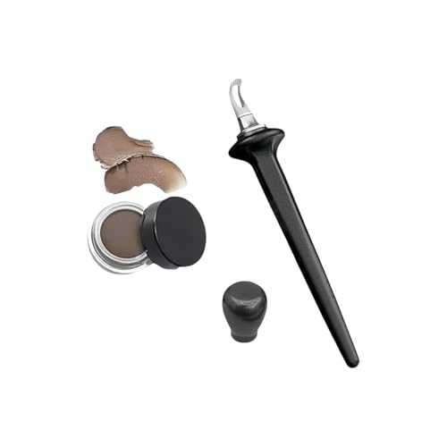 Eyeliner-Gel Set mit Silikonpinsel – Langanhaltende Creme Eyeliner in Schwarz & Braun + Eyeshadow-Werkzeuge in Grün & Schwarz, Winged Make-up Kit mit Schablone von HPFVHRDCE